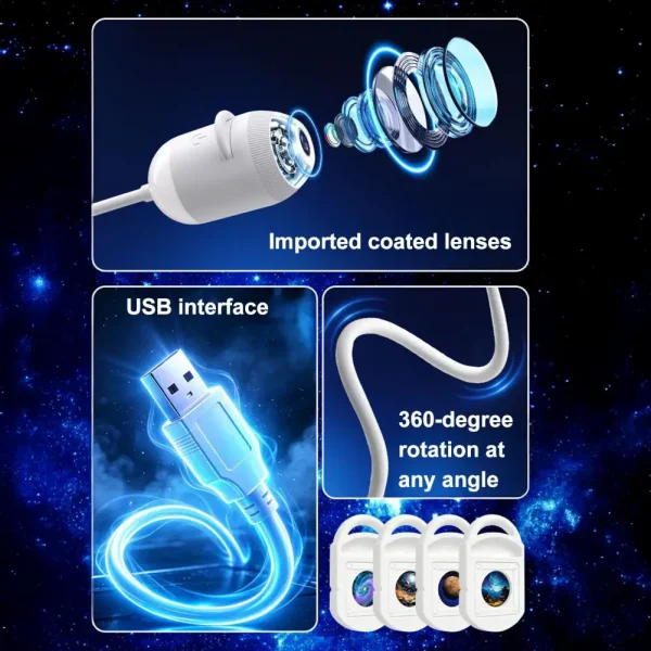 🌌 مصباح النجوم USB: سماء ليلية بين يديك! ✨