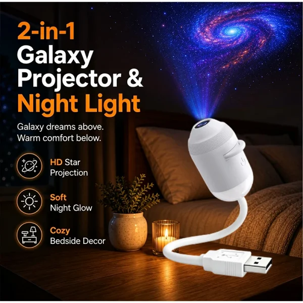 🌌 مصباح النجوم USB: سماء ليلية بين يديك! ✨