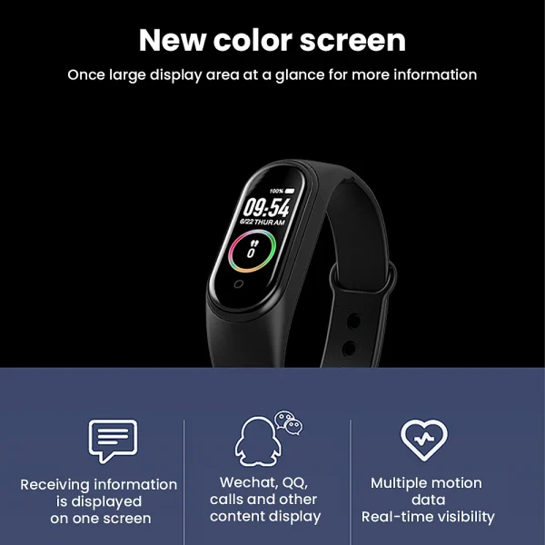 S71ebdbd92c824ba7b5c82adcfc01b5ed6.webp ساعة ذكية رياضية ⌚️ تتبع لياقتك وصحتك! 💪