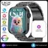 LIGE ساعة ذكية ⌚️ شاشة AMOLED، اتصال بلوتوث!